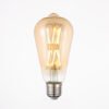 ST64 LED Edison Bulb – Amber Glass, 12W–16W, 2200K–2700K