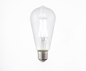 ST64 LED Edison Bulb – Clear Glass, 6W–8W, 6500K