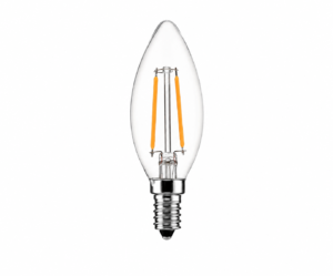 C35 Clear E14 2W LED Filament Candle Light Bulb Warm White Decorative Chandelier Lamp