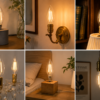 C35 Clear E14 2W LED Filament Candle Bulb Application Scenes C35 Clear E14 2W LED Filament Candle Bulb Home Lighting Applications
