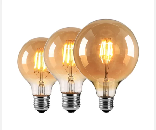 abbe G80 Retro Amber LED Bulb | E27 Edison Decorative Filament Lamp