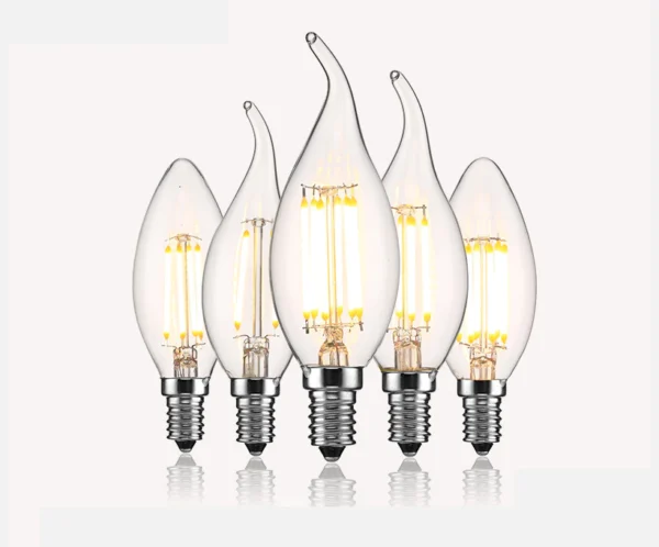 C35 LED Candle Bulb: E14/E27 Retro Edison Filament