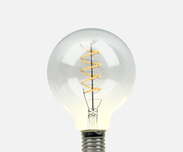 G95 Flexible LED Filament Bulb - E27 Clear Retro Globe