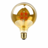 G125 Amber LED Filament Bulb with Double Happiness Decorative Filament