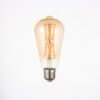 ST64 LED Edison Bulb – Amber Glass, 12W–16W, 2200K–2700K