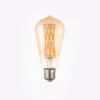 ST64 LED Edison Bulb – Amber Glass, 12W–16W, 2200K–2700K