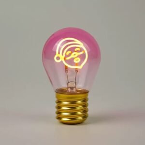 Retro-Style Creative LED Bulb — Home Decor USB-Rechargeable Night Light featuring a Santa Claus Cartoon Filament Design