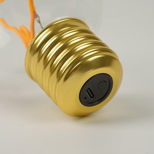 Retro-Style Creative LED Bulb — Home Decor USB-Rechargeable Night Light featuring a Santa Claus Cartoon Filament Design