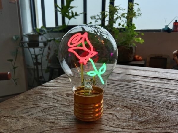 Featuring multi-color lighting and an artistic filament design, this product creates an atmosphere that enhances any indoor or outdoor setting.