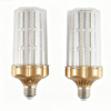 Fully Enclosed Transparent Cover LED Corn Bulb — High-Power, High-Brightness, Energy-Saving Light with Gold-Rimmed Heat Sink — E14/E27 Universal Screw Base — Suitable for Home, Commercial, and Industrial Lighting