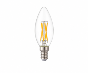 C35 Clear LED Filament Candle Bulb 4W E14 Clear Glass