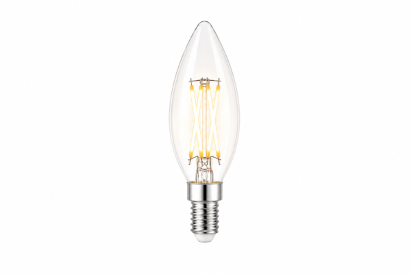 C35 Clear LED Filament Candle Bulb 4W E14 Clear Glass