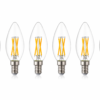 C35 Clear LED Filament Candle Bulb 4W E14 Clear Glass