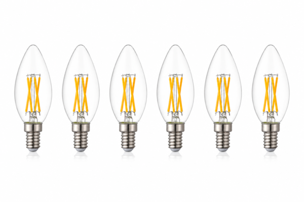 C35 Clear LED Filament Candle Bulb 4W E14 Clear Glass