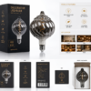 Unique Shape LED Filament Bulb Packaging and OEM Branding Display Unique shape LED filament bulb packaging display with retail box, product presentation and OEM branding for wholesale decorative lighting