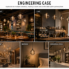 LED Filament Bulb Engineering Case for Hospitality and Commercial Lighting LED filament bulb engineering project showcase for hotel, restaurant, café and commercial interior lighting applications