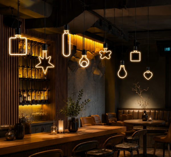 LED filament bulb cozy hotel interior lighting scene for hospitality decorative lighting supplier and OEM project