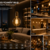 G95 LED Filament Bulb Used in Luxury Restaurant Hotel Cafe and Residential Lighting