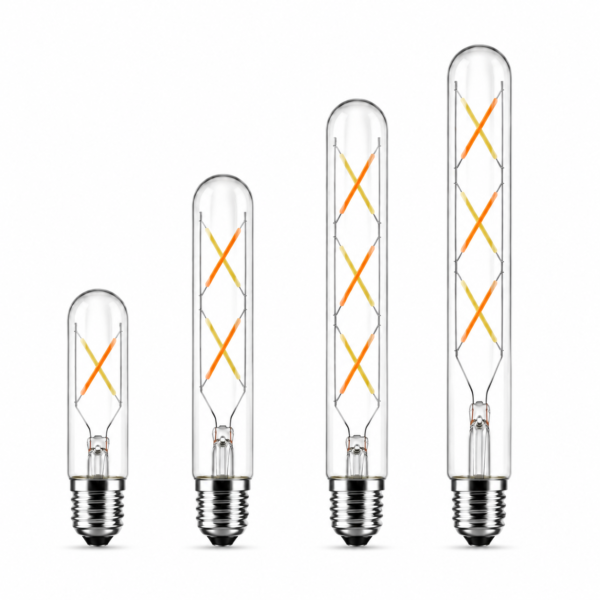 E26/E27 LED filament bulb multi-size display vintage Edison bulbs comparison white background