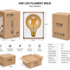 G95 LED Filament Bulb Packaging Design with Protective Gift Box