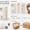 G80 LED bulb product design and packaging guidelines showing box design specifications carton packing standards and OEM manufacturing process for wholesale lighting