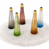 Wine Bottle LED Filament Light Collection in Smoke Gray Green Burgundy Amber and Ocean Blue