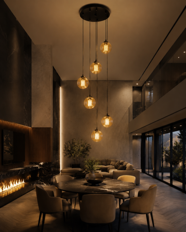 G125 LED bulb interior lighting warm white decorative pendant lights in luxury hotel restaurant and living room modern ambiance lighting