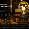 G80 Gold Mirror LED Bulb Commercial Display G80 Gold Mirror LED Filament Bulb Commercial Display Showcase