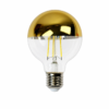 G80 Gold Mirror LED Filament Bulb G80 Gold Mirror LED Filament Bulb E27 Half Chrome Decorative Globe Lamp