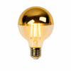 G80 Gold Mirror LED Filament Bulb Lighting Effect G80 Gold Mirror LED Filament Bulb E27 Lighting Effect Half Chrome Decorative Globe Lamp