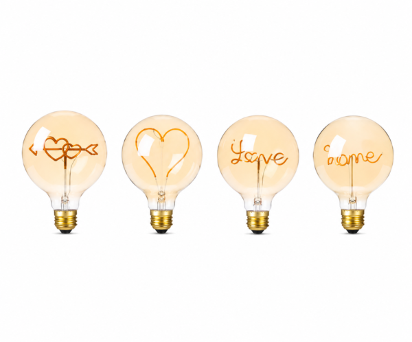 LED Filament Bulb Collection – Amber Clear Smoke Decorative Edison Bulbs White Background LED filament bulb collection amber clear smoke decorative bulbs white background E26 E27 Edison lamp