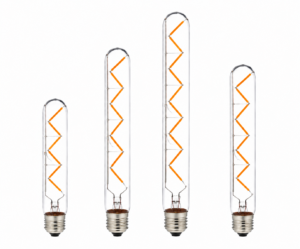 E27 LED filament bulb white background main product display lighting