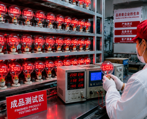 LED Filament Bulb Factory Aging Test – Production Warehouse Quality Control Process LED filament bulb factory aging test production warehouse quality control lighting testing process OEM inspection