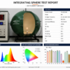 LED filament bulb integrating sphere test report lumen output color temperature quality control data measurement