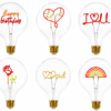 LED Filament Bulb Neon Shape Creative Collection – Decorative Lighting White Background LED filament bulb neon shape creative collection heart love happy rainbow decorative lighting white background