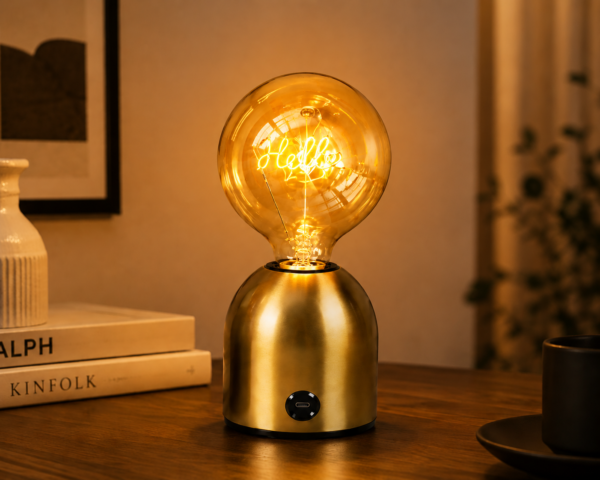 LED Table Lamp Base Warm Light Bedroom Ambient Night Lamp Decorative Lighting LED table lamp base warm light bedroom night ambient decorative lighting amber filament bulb
