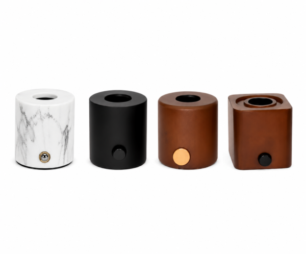 LED Table Lamp Base Marble Wood Metal Collection LED table lamp base marble wood metal collection white background