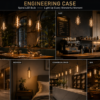 Spiral LED filament bulb engineering project showcase for hotels, restaurants, cafés and commercial decorative lighting applications