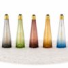 Wine Bottle LED Filament Light Collection in Smoke Gray Green Burgundy Amber and Ocean Blue