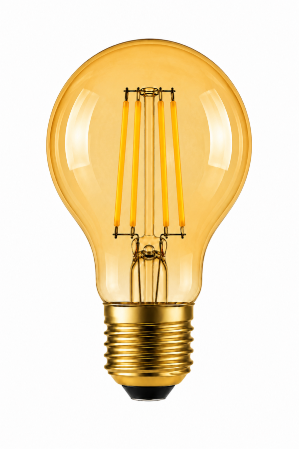 A60 LED Filament Light Bulb – Milky Glass, Screw Base - Product Detail Image 2 A60 Milky Glass LED filament light bulb Screw base - product detail image 2