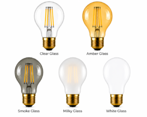 A60 LED Filament Light Bulb – Milky Glass, Screw Base - Main Product Image A60 Milky Glass LED filament light bulb Screw base - main product image