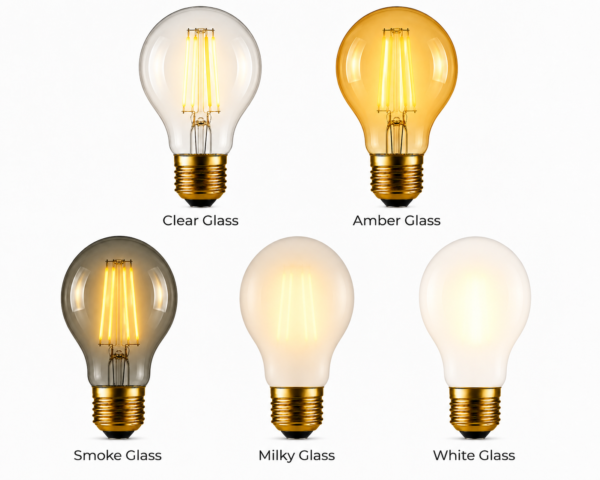 A60 LED Filament Light Bulb – Milky Glass, Screw Base - Product Detail Image 8 A60 Milky Glass LED filament light bulb Screw base - product detail image 8