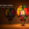 G95 Multicolor hand-painted glass Decorative bulb Screw Base - product detail image 4