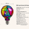 G95 Multicolor hand-painted glass Decorative bulb Screw Base - product detail image 5