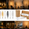 LED Filament Bulb Commercial Lighting Hotel Cafe Restaurant Scenes LED filament bulb commercial lighting application hotel cafe restaurant decorative ambient lighting vintage warm light OEM supplier