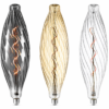 LED Filament Bulb Designer Collection Spiral Glass Display Designer LED filament bulb spiral glass decorative lighting vintage style bulb collection amber smoked clear glass