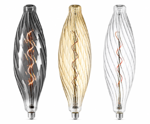 LED Filament Bulb Designer Collection Spiral Glass Display Designer LED filament bulb spiral glass decorative lighting vintage style bulb collection amber smoked clear glass