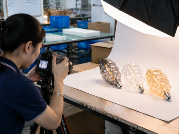 LED Filament Bulb Factory Production Handmade Workshop Assembly OEM Manufacturing Process LED filament bulb factory production handmade workshop assembly quality control OEM lighting manufacturer China