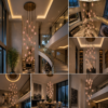Luxury Villa Atrium Chandelier Lighting LED Filament Bulb High Ceiling Project Case LED filament bulb luxury villa atrium chandelier lighting high ceiling pendant lighting hotel project