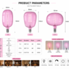 Pink LED Filament Bulb E27 Product Specification Sheet | OEM Factory Data pink LED filament bulb E27 specification sheet product parameters technical data OEM manufacturer